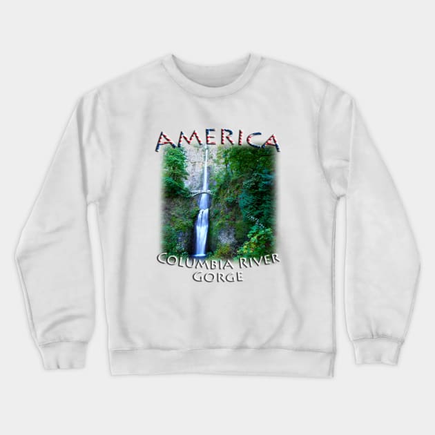 America - Oregon - Columbia River Gorge Crewneck Sweatshirt by TouristMerch